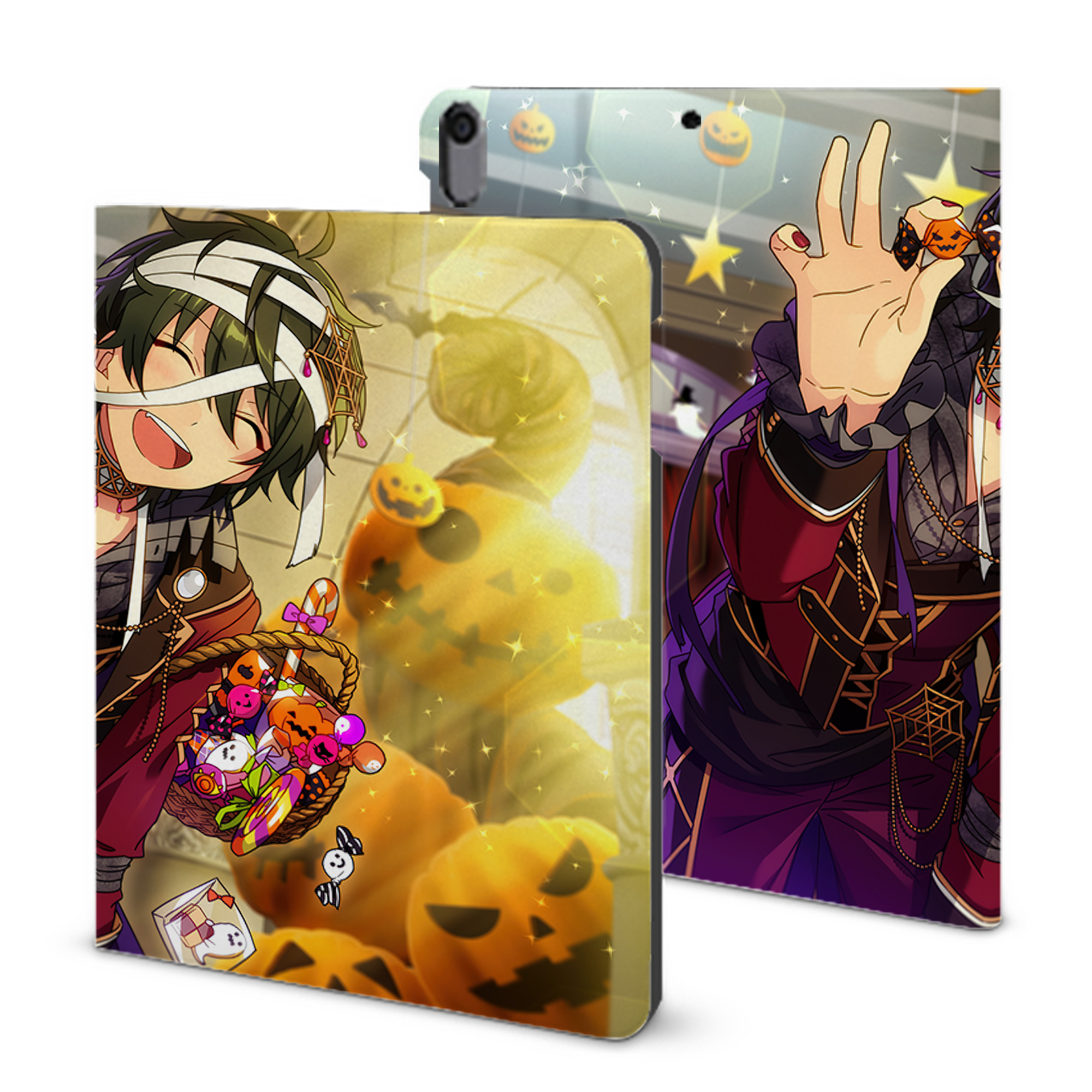 （画像用） あんさんぶるスターズ! Ensemble Stars IPad ケース ブック型 PUレザー TPU 耐衝撃 軽量 薄型 ペン収納なし 全面保護 IPad 各モデル対応